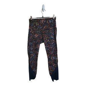 Lululemon Pants Women 6 Wunder Under HR 23" Updated Scallop Foliage Overlay Gym